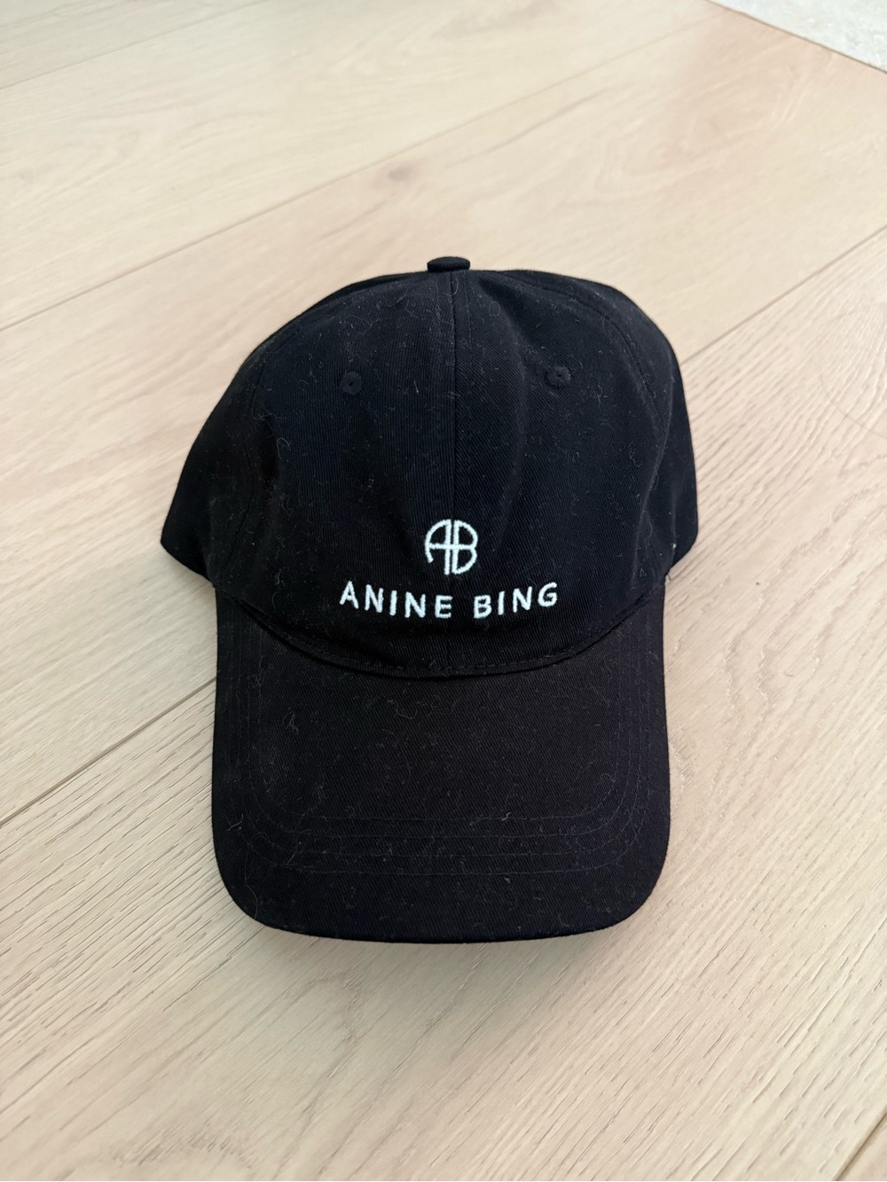 Anine Bing Black Logo Cap Accent